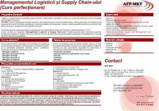 Cursuri Managementul Logisticii si Supply Chain-ului de la AFP Mkt