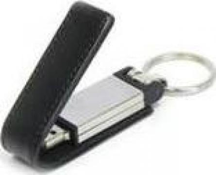 Stick memorie calculator USB 8 Gb metalic si/sau piele de la TROPEVM SRL