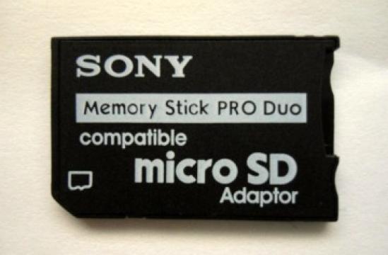 Adaptor card memorie SONY Pro DUO (Micro SD la Pro DUO) de la 