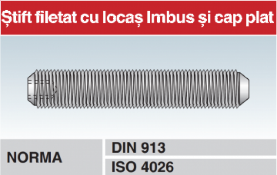 Stift filetat locas imbus - DIN 913; DIN 914; DIN 915; 916 de la Meteor Impex