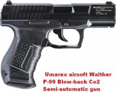 Pistol semi-automat airsoft Umarex-Walther P99-Co2 Blow-Back de la Airsofteam Srl