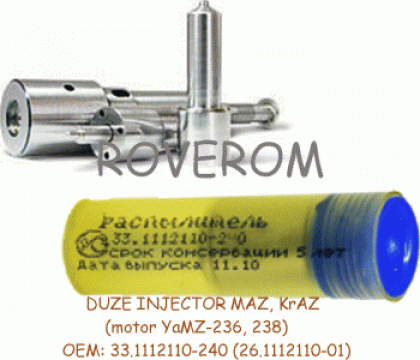 Duze 33.1112110-240, injector motor YaMZ-236, 238, 240 de la Roverom Srl