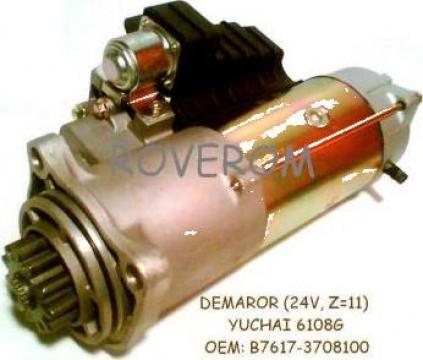 Demaror motor Yuchai YC6108, YC6B-125T (24V, Z=11 dinti) de la Roverom Srl