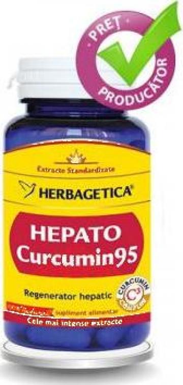 Supliment alimentar Hepato Curcumin 95 Herbagetica 120 cps. de la S.c. Domated S.r.l.