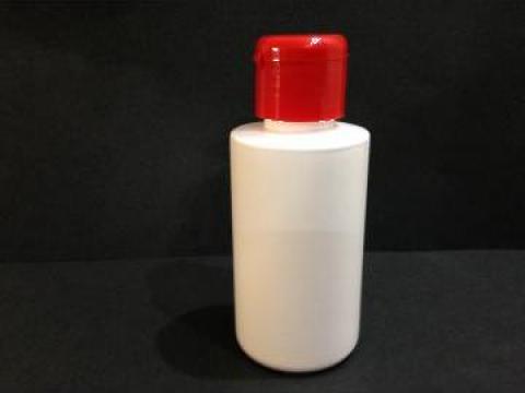 Flacon plastic alb 100 ml cu dop flip top de la Vanmar Impex Srl