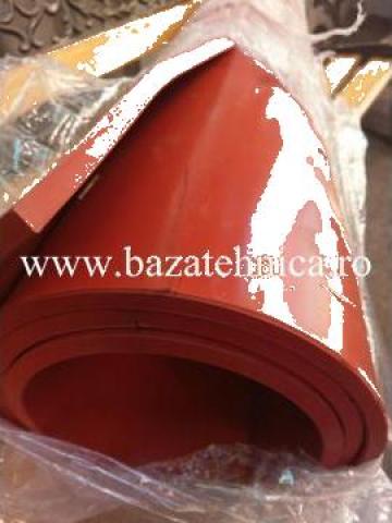Covor cauciuc siliconic rosu 10x1000x1000 mm de la Baza Tehnica Alfa Srl