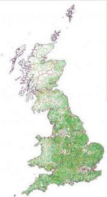 Harta administrativa Great Britain and Northern Ireland de la Georesearch Srl