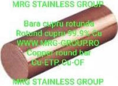Bara cupru rotunda 100mm rotund CuETP 99.9% de la MRG Stainless Group Srl