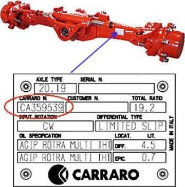 Transmisie Carraro 119361 - tractor Valmet 9000