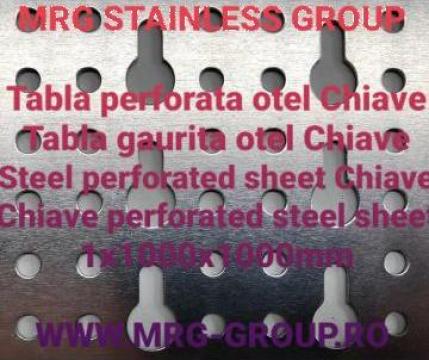 Tabla perforata otel Chiave 1x1000x1000mm panou organizator de la MRG Stainless Group Srl