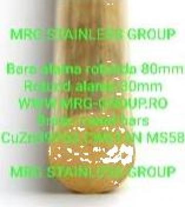 Bara alama rotunda 80mm CuZn39Pb3 aluminiu, inox de la MRG Stainless Group Srl