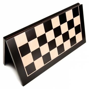 Tabla sah lemn pliabila-inlaid negru/artar, 48x48