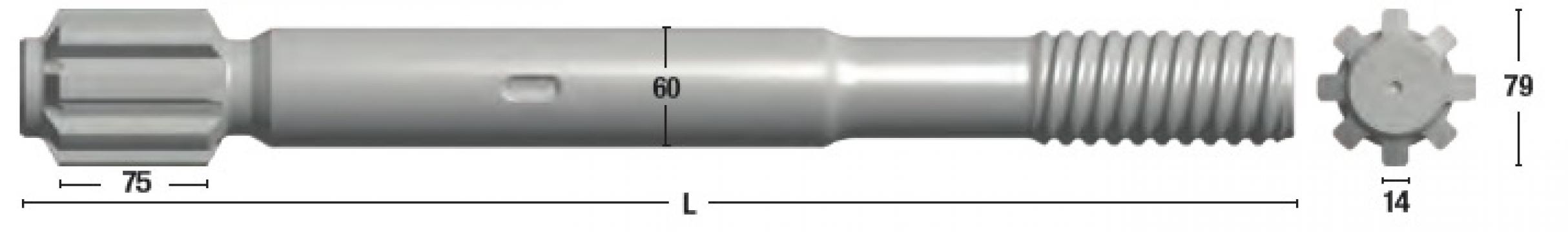 Adaptor pentru Sandvik HL1000, filet GT60, corp 60mm de la Drill Rock Tools
