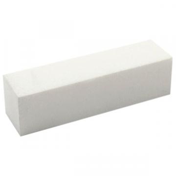 Buffer pentru pilit/lustruit unghii, bloc alb, 10cm