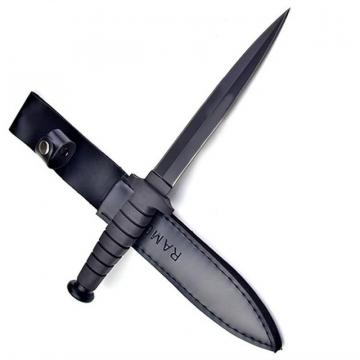 Cutit - baioneta 2 taisuri, Rambo, maner cauciuc de la Dali Mag Online Srl
