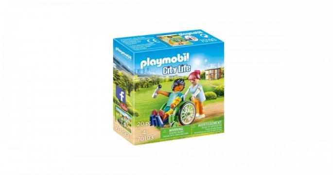 Figurine jucarie Pacient in scaun cu rotile Playmobil 70193