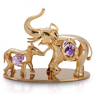 Figurina cu cristale Swarovski Elefant cu pui de la Luxury Concepts Srl