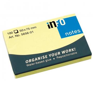 Notes adeziv Yellow 50 x 75 mm de la Sanito Distribution Srl