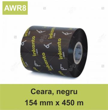 Ribon Armor Inkanto AWR8, ceara (wax), negru, 154mmx450m de la Label Print Srl