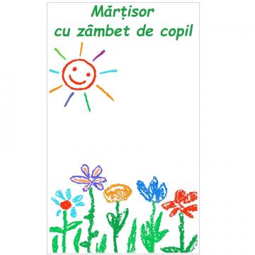 Suport cartonas Zambet de Copil AT13, set 100 bucati de la Eos Srl (www.martisoare-shop.ro)