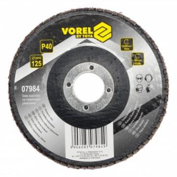Disc abraziv 125x22.2mm, P40, Vorel 07984 de la Viva Metal Decor Srl