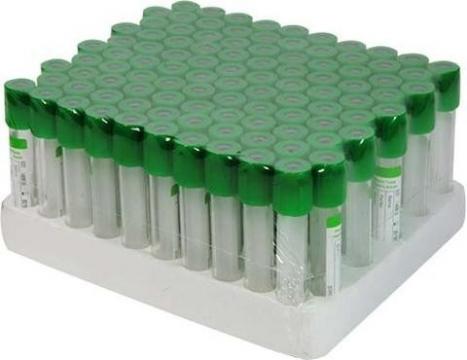 Vacutainer plasma cu Litiu Heparina 4 ml - 100 buc