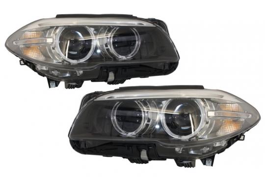 Faruri LED Bi-Xenon Angel Eyes compatibile cu Bmw 5 Series
