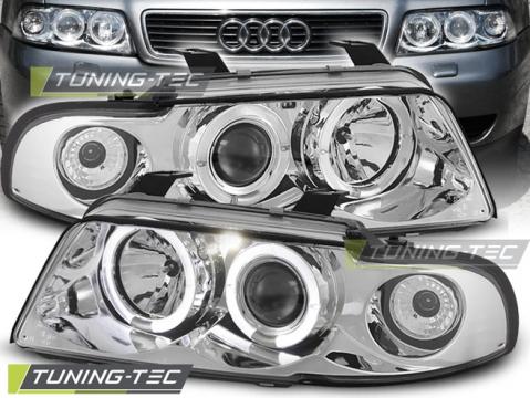 Faruri compatibile cu Audi A4 11.94-12.98 Angel Eyes crom de la Kit Xenon Tuning Srl