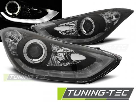 Faruri compatibile cu Hyundai Elantra 11.10-15 negru de la Kit Xenon Tuning Srl