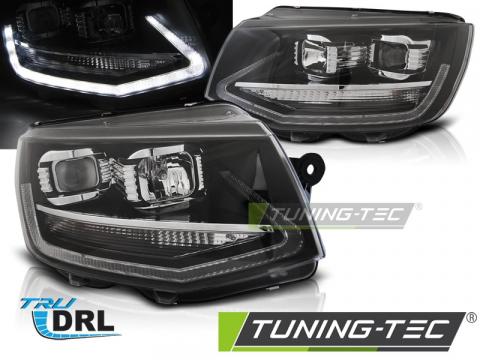 Faruri compatibile cu VW T6 15- negru LED TRU DRL