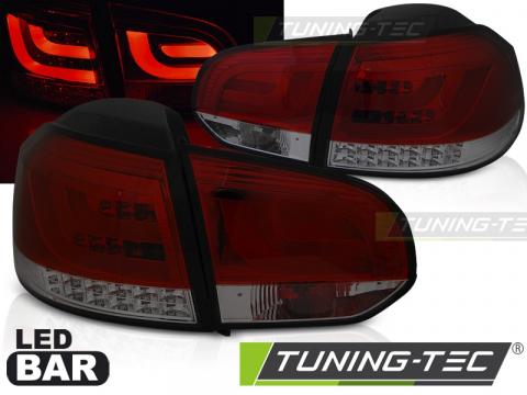 Stopuri LED compatibile cu VW Golf 6 10.08-12 rosu fumuriu