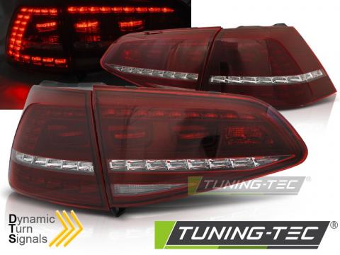 Stopuri LED compatibile cu VW Golf 7 13-17 rosu, alb LED SEQ de la Kit Xenon Tuning Srl