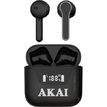 Casti audio Akai BTE-J101, In-ear, bluetooth, negru