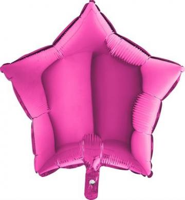 Balon folie stea roz magenta 46 cm de la Calculator Fix Dsc Srl