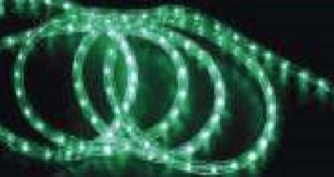 Cablu luminos verde cu led d:12mm 50m/cola 26led/m