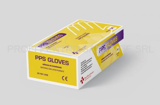 Set 100 manusi latex pudrate PPS Gloves, marimea M de la Profi Pentru Sanatate Srl