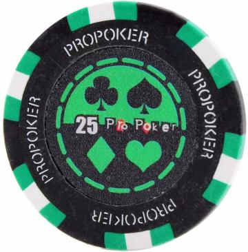 Jeton Pro Poker - Clay - 13,5g - culoare verde de la Chess Events Srl