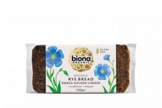 Paine integrala de secara cu seminte de in eco 500g Biona de la Supermarket Pentru Tine Srl