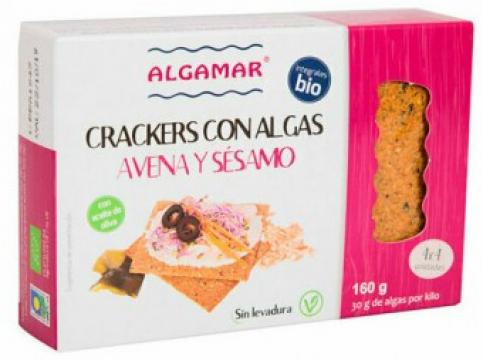 Crackers cu ovaz, susan si alge marine bio 160g Algamar de la Supermarket Pentru Tine Srl