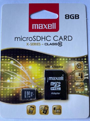 Card microSD Maxell 8 gb