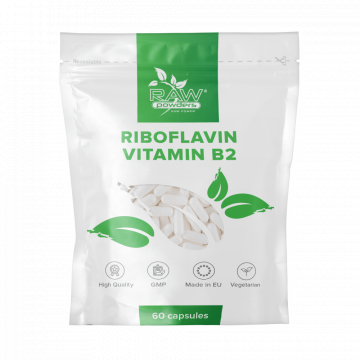 Supliment alimentar Raw Powders Riboflavina (Vitamina B2) de la Krill Oil Impex Srl