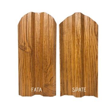 Sipca metalica gard imitatie lemn stejar striat fata/spate de la Tehnik Total Confort Srl