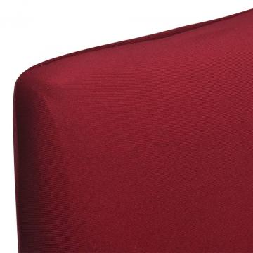 Husa elastica pentru scaun, culoare bordeaux, set 6 bucati de la VidaXL