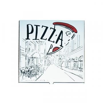 Cutii pizza, carton alb, design Urban, 32cm (100 buc) de la Practic Online Srl