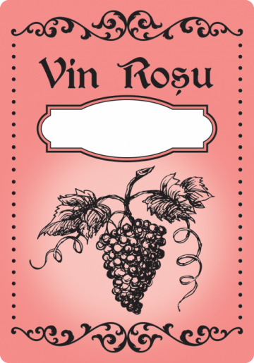 Etichete sticle personalizate, Vin rosu, 100x70 mm, 1000 buc de la Label Print Srl