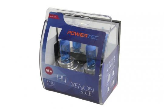 Set becuri Powertec H4 Xenon Blue