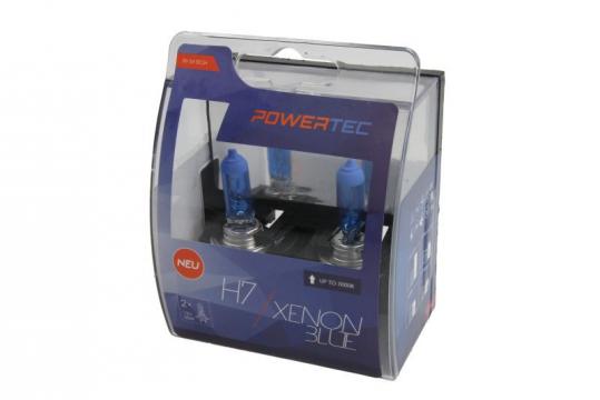 Set becuri Powertec H7 Xenon Blue de la LND Albu Profesional Srl