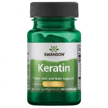 Supliment alimentar Swanson Keratin 50 Mg 60 capsule de la Krill Oil Impex Srl