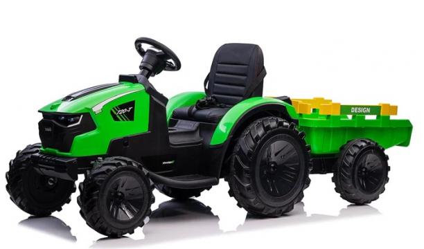 Jucarie tractoras electric cu remorca basculabila Kinderauto de la SSP Kinderauto & Beauty Srl