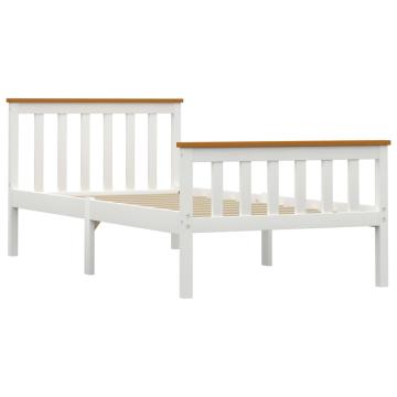 Cadru de pat, alb, 90 x 200 cm, lemn masiv de pin de la VidaXL
